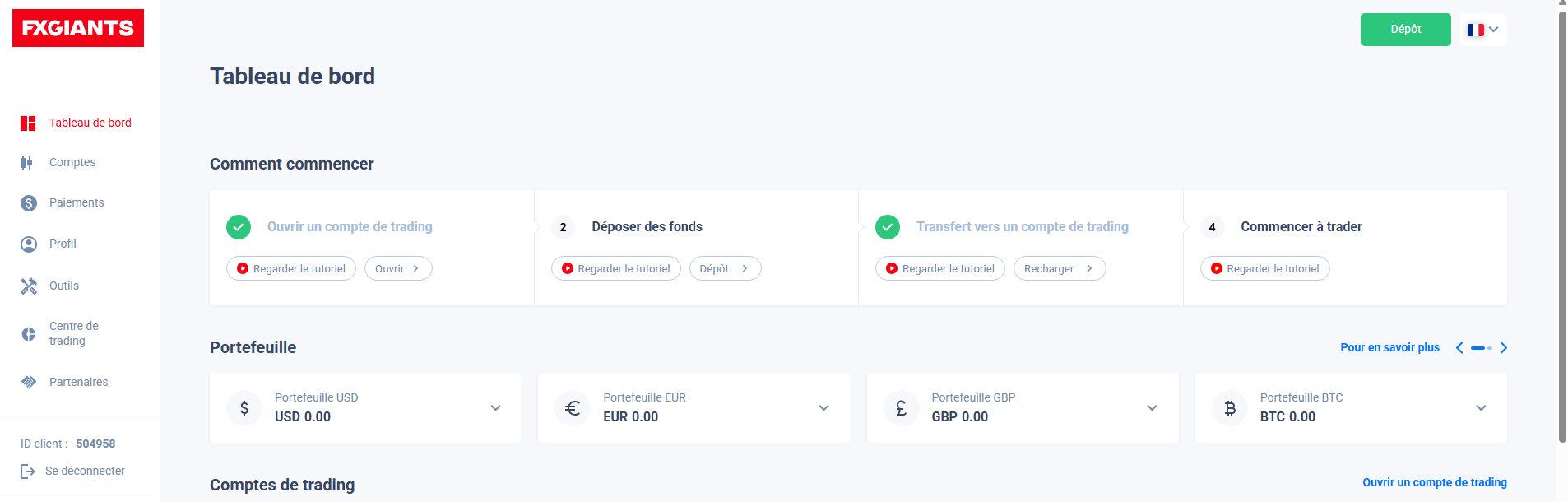 Avis FXGiants 2025 : Test & Analyse Broker Avis FXGiants - Tableau des spreads et commissions