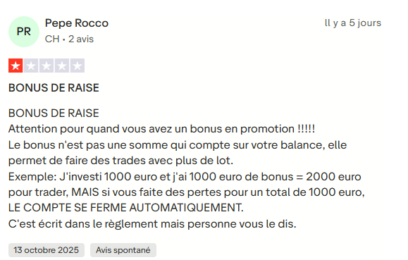 RaiseFX Avis 2025 : Arnaque ou Fiable ? Tableau comparatif RaiseFX versus concurrent