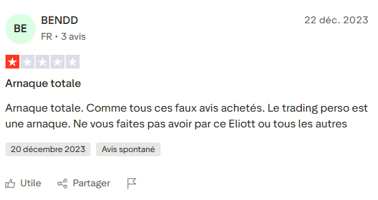 Témoignage client déçu formation